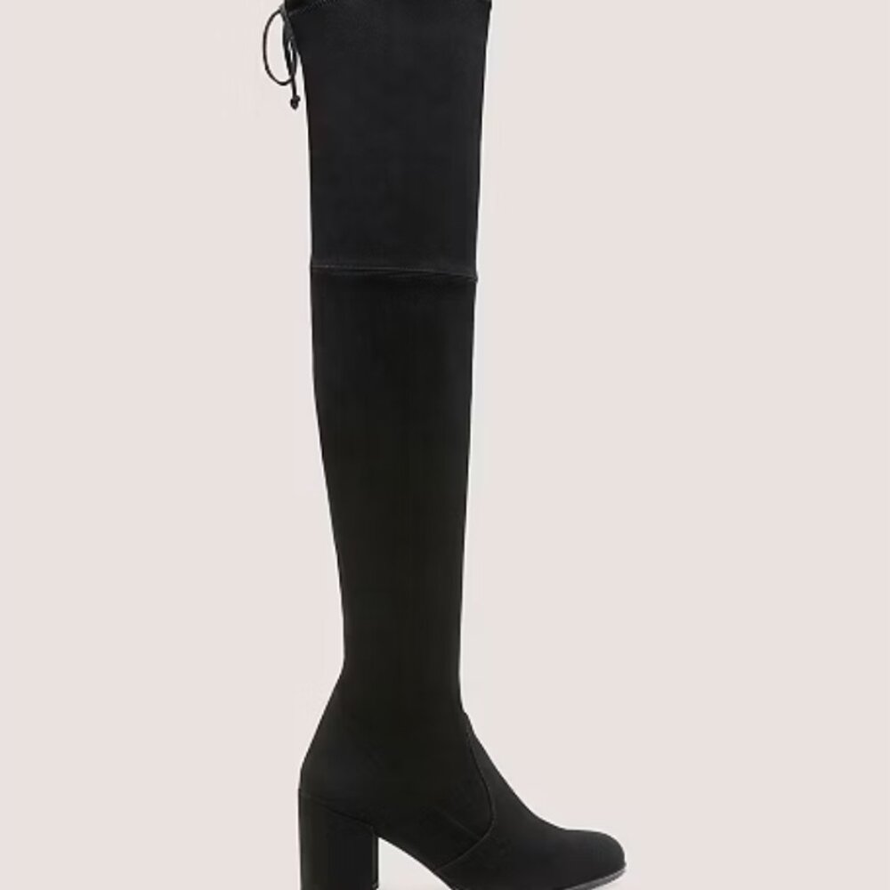 Size 7M GREAT Condition Stuart Weitzman Tieland Black Suede Boots